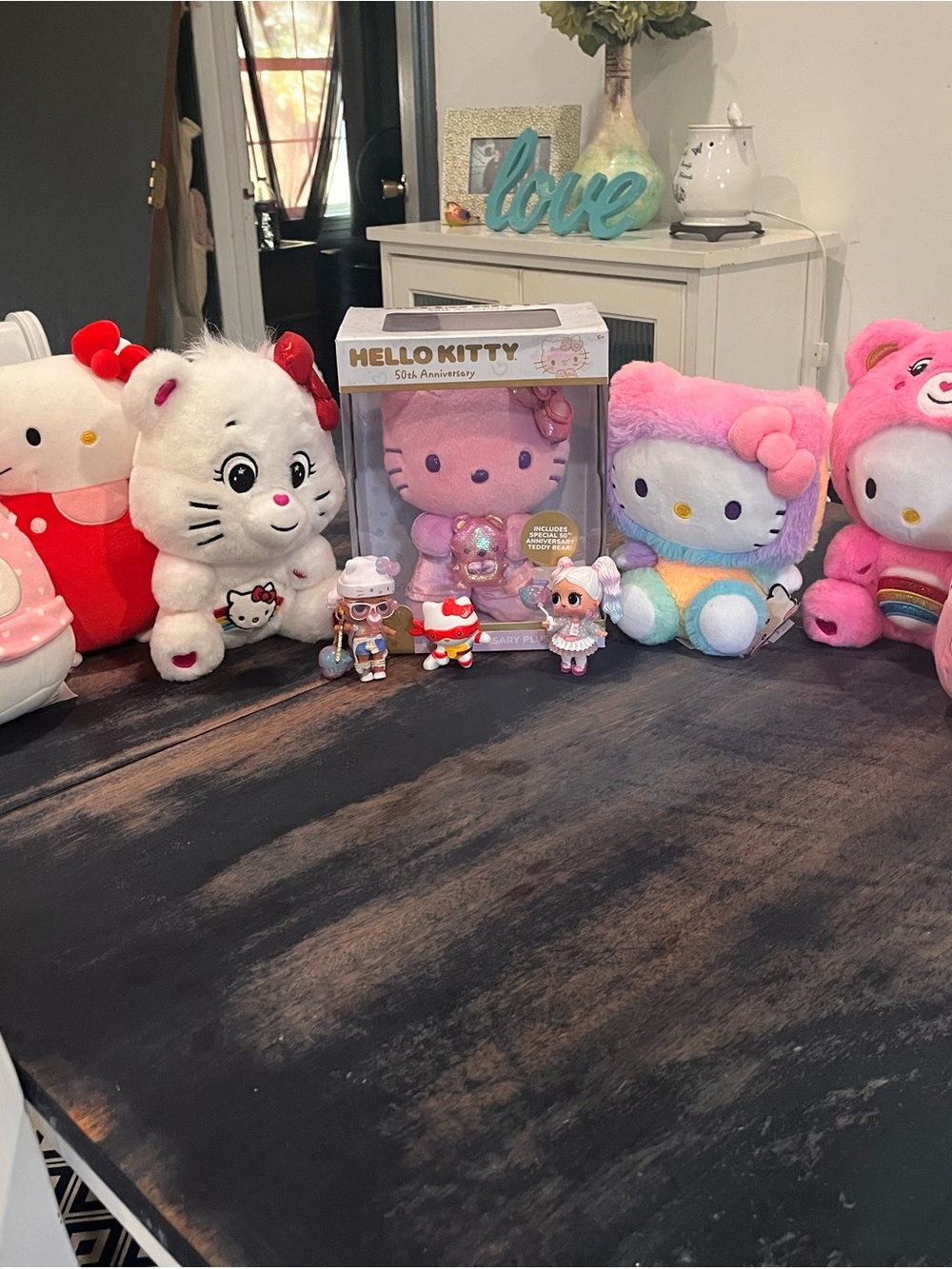 Hello Kitty Pastel Plush Collection - Pink, Purple, Rainbow Accents